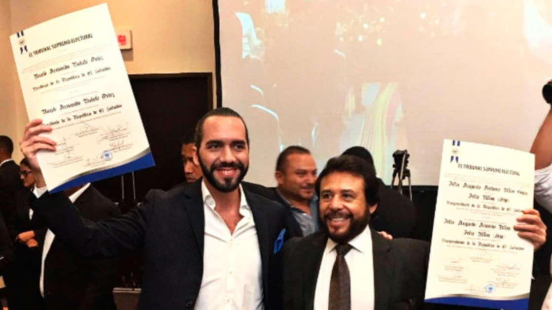 Bukele y Ulloa tendrán sus credenciales como presidente y vicepresidente electos para el periodo 2024-2029. Fotografía: DEM
