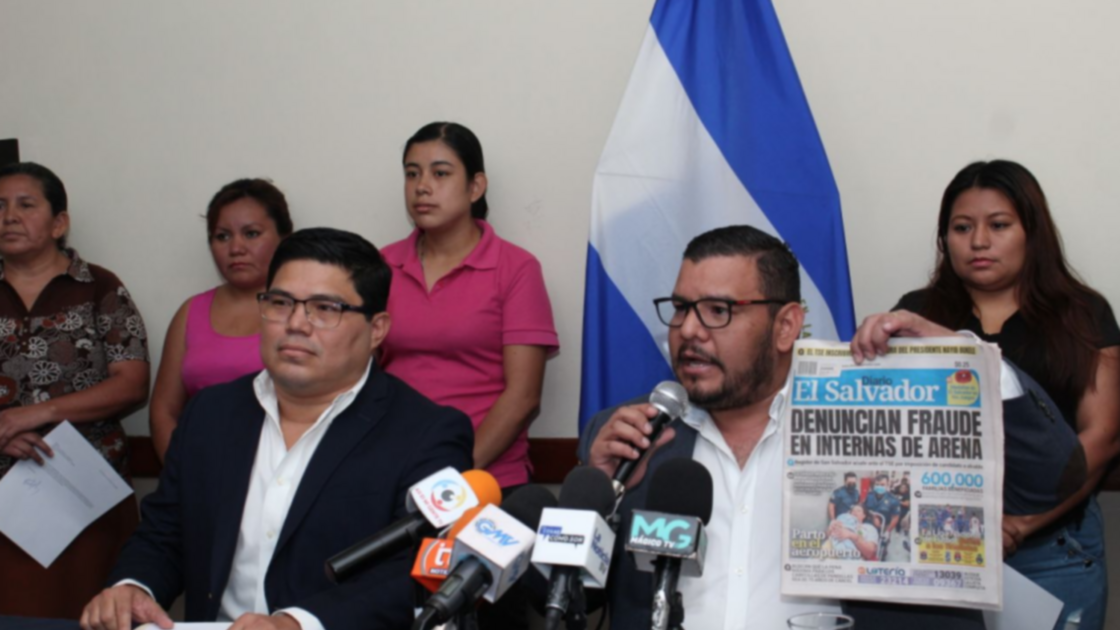 Concejales de Arena denuncian expulsión arbitraria tras cuestionar la candidatura de Alejandro Nóchez. Fotografía: DEM