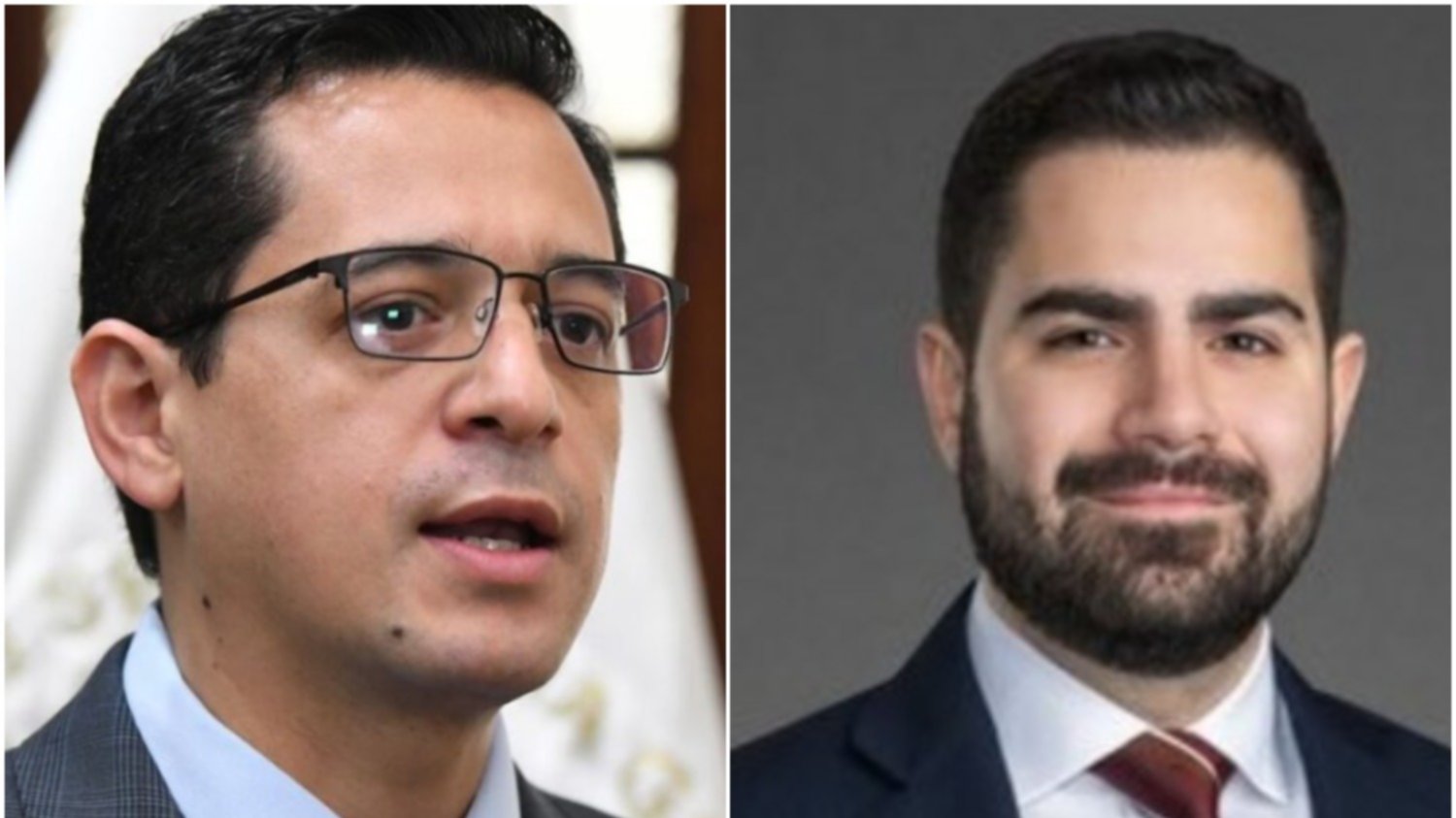 Gerardo Guerrero, Secretario General de la Presidencia y Santiago Palomo de la Comisión Contra la Corrupción. 