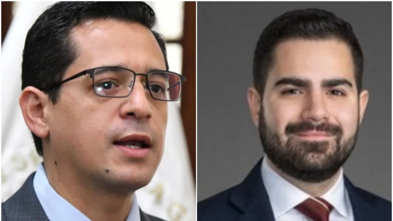 Gerardo Guerrero, Secretario General de la Presidencia y Santiago Palomo de la Comisión Contra la Corrupción. 